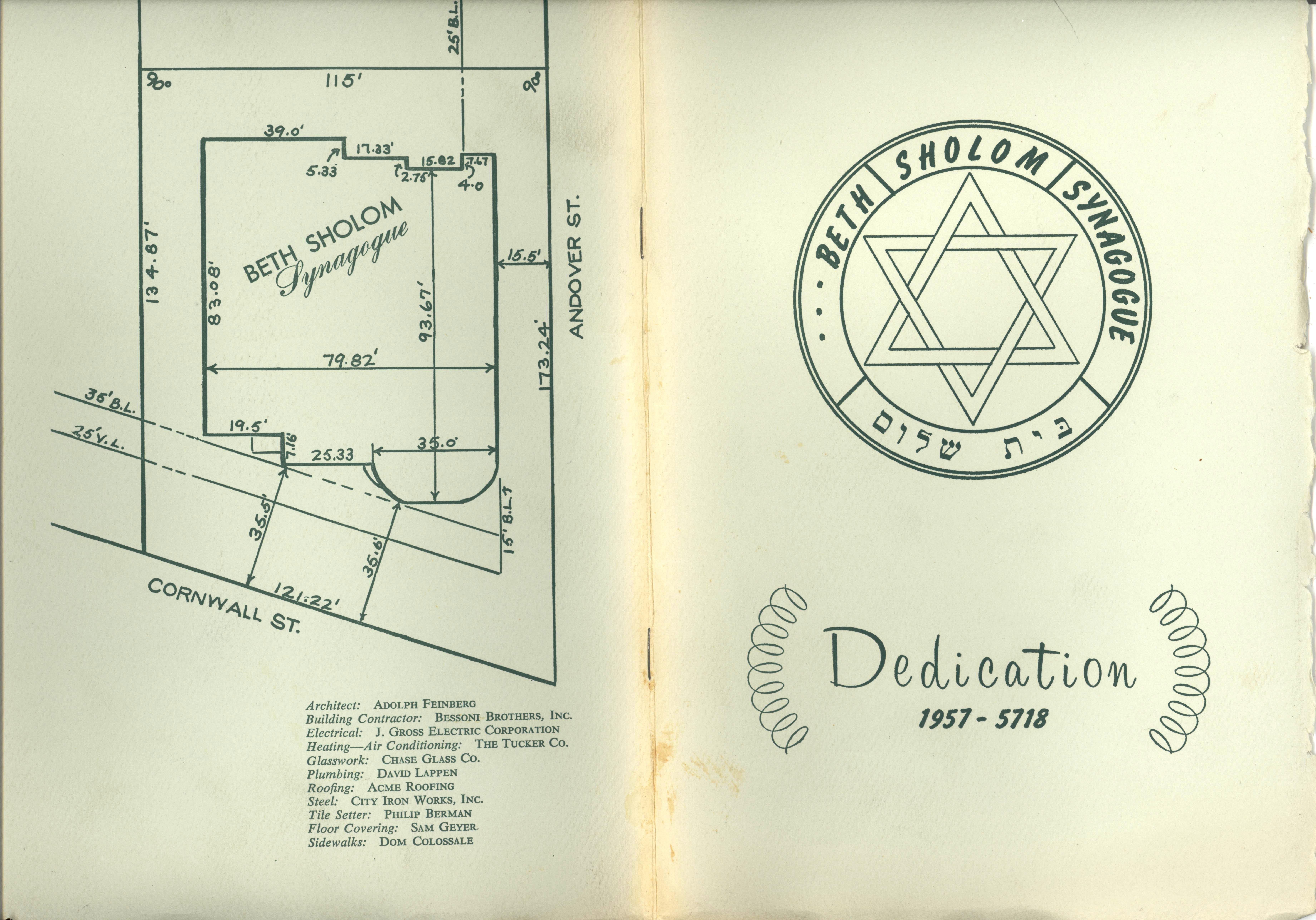 Beth Sholom dedication